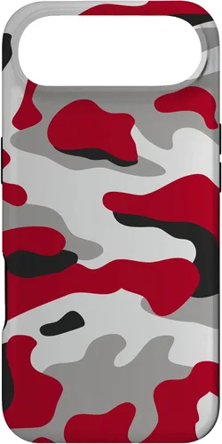 Vista 27 de red camo Print red and Black Camoflage Pattern Phone Case for iPhone 17