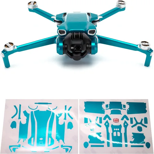 Vista 15 de WRAPGRADE Pegatinas de piel compatibles con DJI Mini 3 Unidad principal (verde militar)