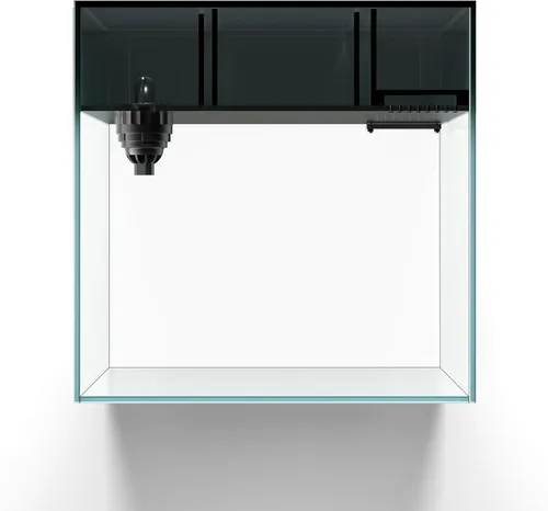 Vista 4 de LANDEN 35C Tanque de Acuario de Vidrio Ultra Transparente Sin Marco de Hierro Bajo de 7.2 Galones con Cámara de Filtración Trasera (Bomba Incluida)