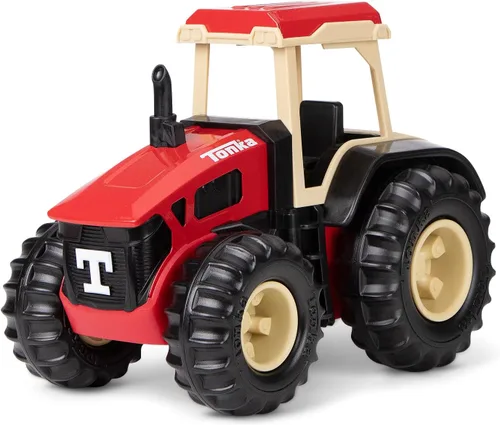 Vista 4 de Tonka Steel Classics Tractor de granja y arado, eExclusivo