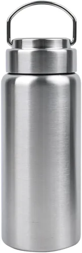 Vista 12 de CDJ Botella de agua de acero inoxidable de una sola pared sin aislamiento de 16 onzas, botella de agua de metal reutilizable para deportes, a prueba