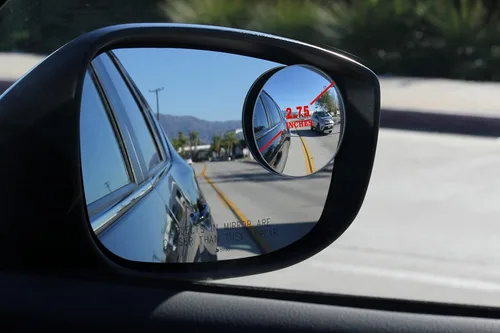 Vista 2 de Safe View Company - Espejos de punto ciego para automóviles, cambia de carril con confianza, hechos de vidrio convexo real, de larga duración, fácil
