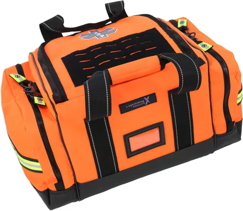 Vista 4 de Lightning X Bolsa modular grande para EMT de primeros auxilios de trauma para médicos de emergencia intermediarios Naranja fluorescente