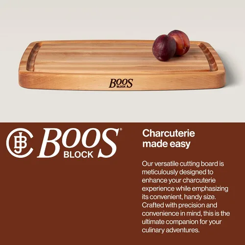 Vista 5 de John Boos CB Series Tabla de cortar rectangular de madera de arce de 20 x 14 pulgadas, 1.5 pulgadas de grosor, bloque de carnicero reversible de 12