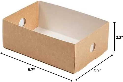 Vista 15 de Restaurantware Kraft Papel Rectángulo Pequeño Inserto, 10 Ct