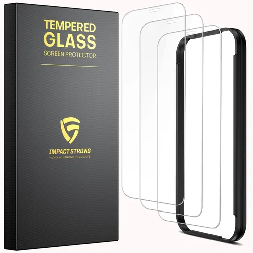 Vista 18 de ImpactStrong Protector de pantalla de vidrio templado inastillable para iPhone 11 Pro/iPhone XS/iPhone X, marco de fácil instalación, sin burbujas