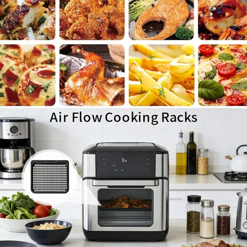 Vista 7 de Repuesto de bandeja de cocción para freidora de aire, rejilla de cocina de malla de 10 cuartos de galón, accesorios para freidora de aire Instant