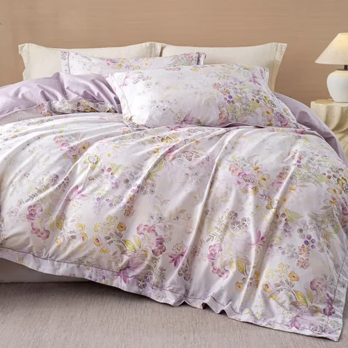 Vista 25 de OAITE - Juego de funda de edredón individual con patrón floral de 600 hilos, ultrasuave, 100% algodón, fibra larga, juego de 3 piezas, transpirable