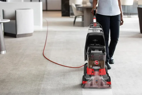 Vista 2 de Hoover Extractor de manchas PowerScrub XL comercial, máquina limpiadora de alfombras, champú vertical, removedor de manchas de grado comercial