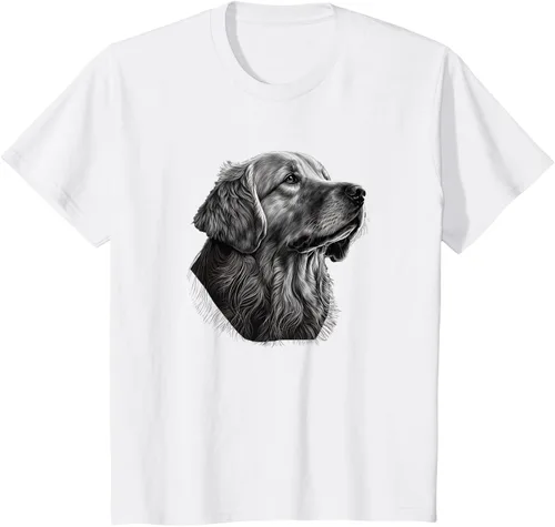 Vista 70 de Camiseta divertida Golden Retriever, Negro