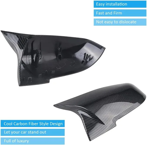 Vista 8 de Cubiertas de espejo de puerta, tapas de repuesto para espejo retrovisor compatible con BMW F20 F22 F23 F30 F31 F32 F33 F36 F87 M2 X1 E84