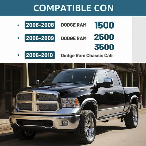 Vista 2 de KUAFU - Kit de tablero de doble DIN compatible con Ram 1500 2006-2010