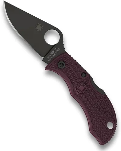 Vista 8 de Spyderco Manbug Leaf Cuchillo plegable de bolsillo con hoja de acero VG-10 de 1.9" y mango FRN - Cuchillo EDC para hombres y mujeres, perfecto