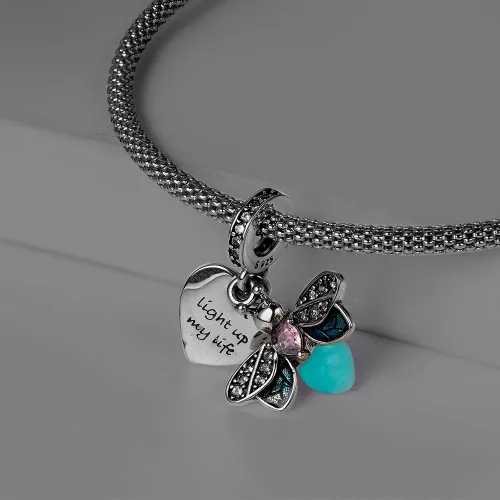 Vista 3 de Charms for Bracelets Family Friends Love Mom Baby Home Flower Dog 925 Sterling Silver Dangle Necklaces Gifts for Women Girls