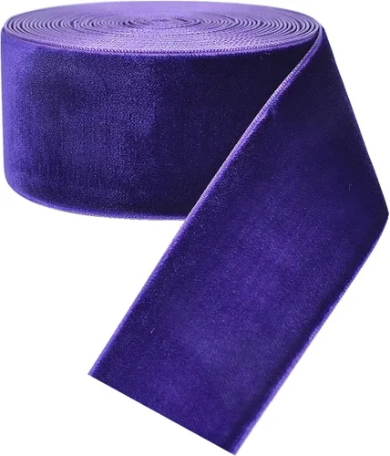 Vista 48 de Chenkou Craft 5 yardas de cinta de terciopelo para decoración navideña y embalaje artesanal