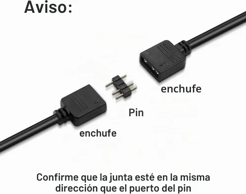 Vista 3 de GINTOOYUN Cable de extensión RGB, cable adaptador de conector ARGB hembra de 3 pines a SM 3 pines, cable de extensión RGB direccionable de 5 V y 3