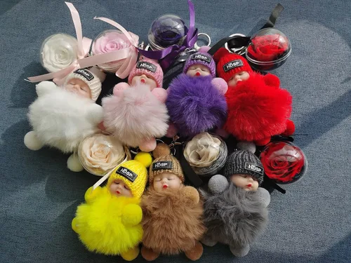 Vista 6 de DORISJACKY Llaveros de muñeca lindos accesorios para monedero cartera y llavero de coche