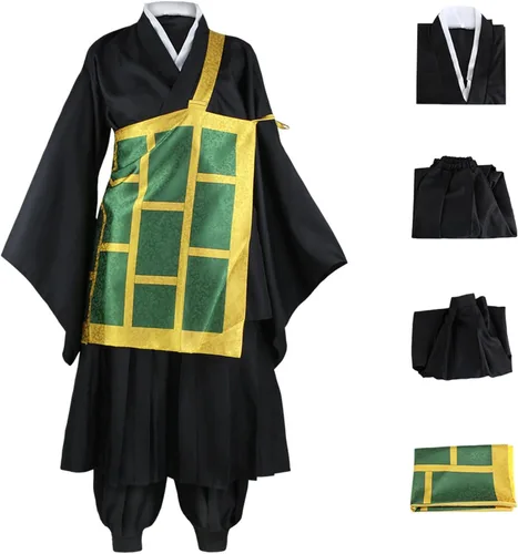 Vista 7 de Disfraz de cosplay de anime, kimono, uniforme, kimono, peluca de anime, conjunto completo de Halloween