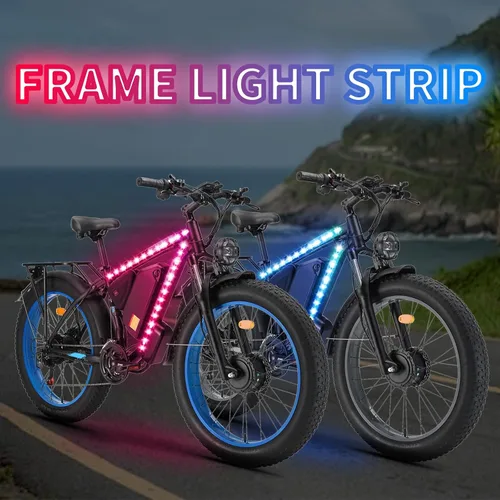 Vista 2 de Luces de bicicleta, se pueden recortar, impermeables, luces de bicicleta para montar por la noche, para niños, adultos, niños y niñas