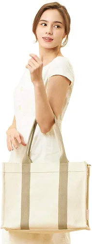 Vista 2 de Bebefit Bolsa de pañales con bolsa organizadora y bolsa aislada para mamá y papá material de espiga 12 bolsillos
