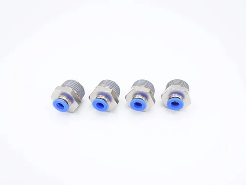 Vista 31 de Conexión de conexión de 1/2" OD x 1/2" macho NPT rosca, línea de agua recta macho neumática, conectores de empuje rápido (paquete de 4)
