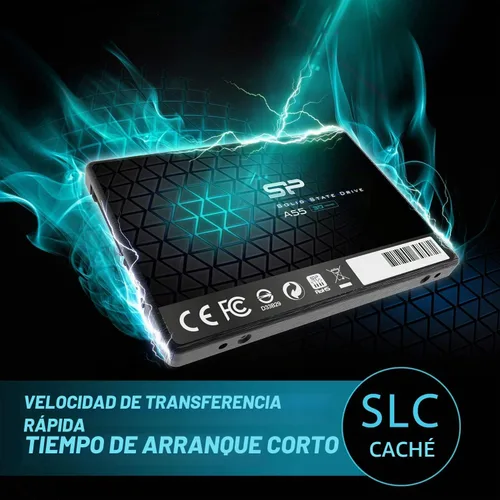 Vista 2 de Silicon Power 2TB SSD 3D NAND A55 SLC Cache Performance Boost SATA III de 2.5 pulgadas 7 mm (0.28") Unidad de estado sólido SSD interno