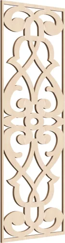 Vista 61 de 9 3/8"W x 24 3/8"H x 1/4"T Bellaire Decorativos Paneles de pared de madera calado, abedul