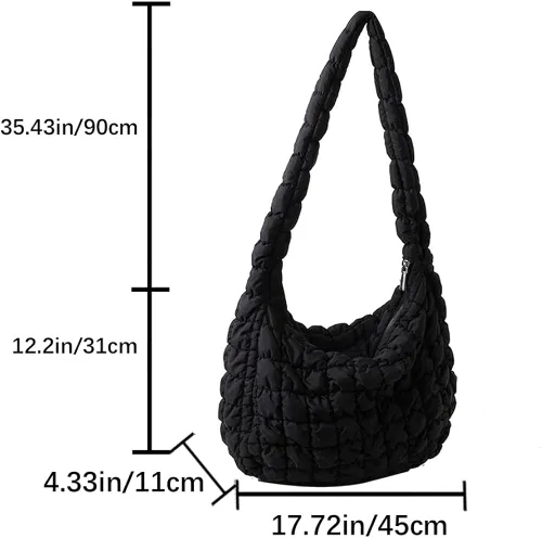 Vista 6 de YFGBCX Bolsa acolchada para mujer, bolsa acolchada ligera, bolsa acolchada para el hombro