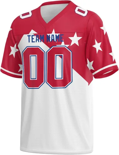Vista 2 de Camiseta de fútbol personalizada con número de nombre, camisetas deportivas personalizadas para hombres, mujeres y niños