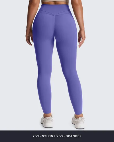 Vista 22 de Aoxjox Trinity - Pantalones de yoga de cintura alta con bolsillos para mujer, control de abdomen, cintura cruzada, leggings de entrenamiento suaves