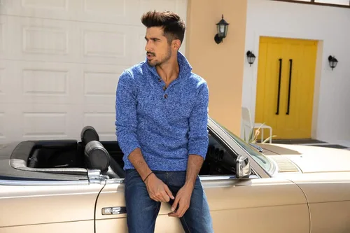 Vista 2 de COOFANDY Sudadera de punto casual para hombre, suéter de moda térmico ajustado