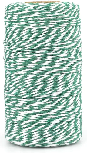 Vista 9 de jijAcraft Cordel de Hilo Blanco y Negro, 328 Pies de Cordel de Panaderos de Navidad, Cuerda de Empaque Resistente de 2MM para Manualidades DIY