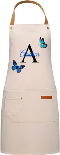 Vista 6 de DIY Custom Name & Initial Kitchen Apron for Men & Women