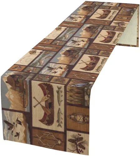 Vista 34 de Camino de mesa con estampado de vaca, camino de mesa estilo occidental con estampado de cuero de vaca en blanco y negro, decoración de mesa