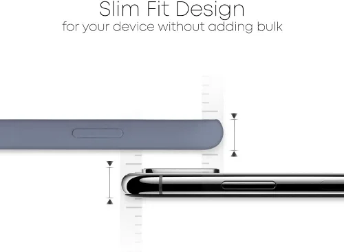 Vista 4 de GOOSPERY Funda de silicona líquida para Apple iPhone 11 (6.1 pulgadas), funda protectora de goma con forro de microfibra suave (gris lavanda)