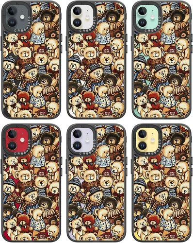Vista 7 de Compatible para iPhone 11 Funda Bonita Estética - Funda de Teléfono Duradera de Moda Divertida - Diseño de Cubierta con Estampado de Patrón de Oso