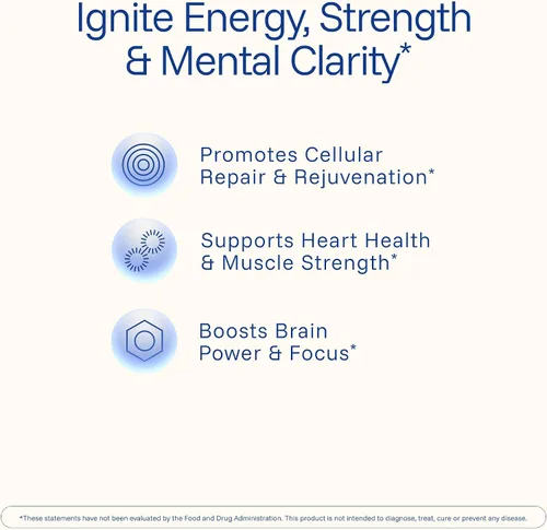 Vista 3 de ProHealth Longevity ATP - 400 mg X 90 porciones, PeakATP patentado ATP puro para mantener la energía celular, la fuerza muscular y la función