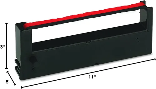 Vista 3 de Acroprint Time Recorder Co. - Cinta de repuesto para grabadora ES1000, negro/rojo (ACP390129000)
