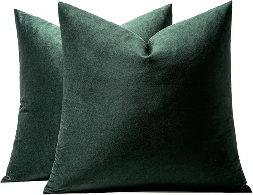 Vista 7 de MIULEE Paquete de 2 fundas de almohada de terciopelo decorativas rectangulares lumbares, fundas de cojín suaves sólidas para sofá, sofá, dormitorio