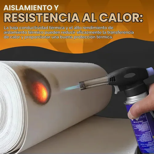 Vista 2 de Papel de junta de alta temperatura, material de junta de horno de fibra de cerámica, hoja de chimenea de aislamiento para estufa de pellets, estufa