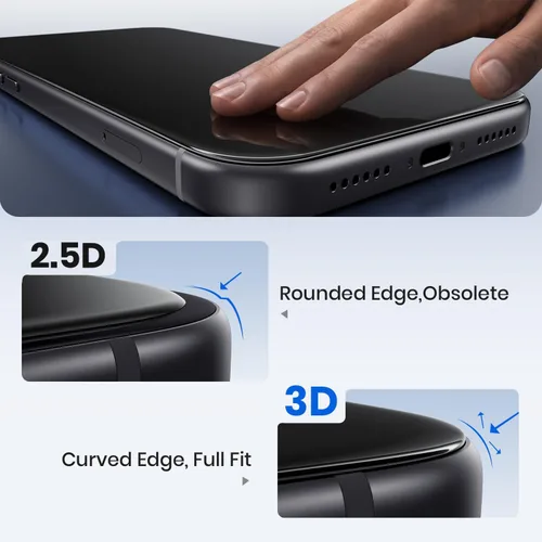 Vista 4 de WSKEN for Phone 18 Pro Max Screen Protector - 3D Curved - 2 PCS