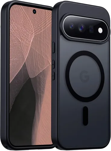 Vista 55 de SPIDERCASE Funda magnética para Google Pixel 9A, protección contra caídas de grado militar, delgada, translúcida, mate, a prueba de golpes