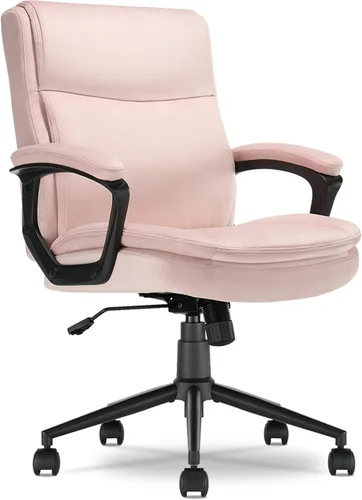 Vista 14 de Transform 2.0 Silla de oficina ergonómica, silla de escritorio con respaldo medio con brazos acolchados, soporte lumbar, altura ajustable, Blanco