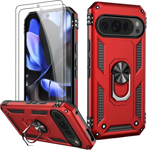Vista 9 de LUMARKE para Google Pixel 3A XL - Funda con protector de pantalla, funda protectora grado militar probada contra caídas de 16 pies con soporte
