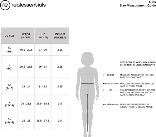 Vista 6 de Real Essentials Paquete de 4 pantalones cortos deportivos de malla para niñas con bolsillos