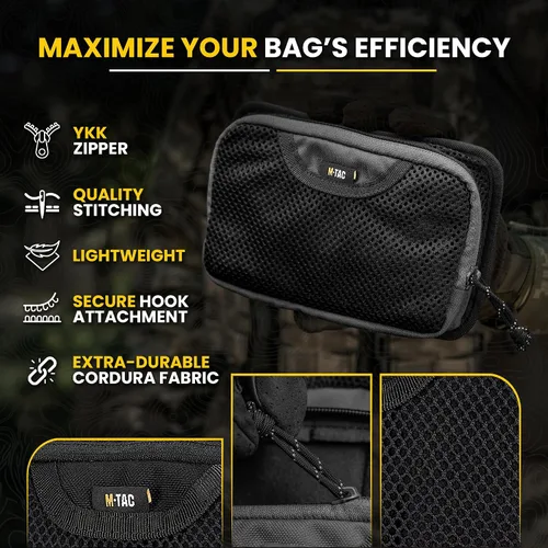 Vista 5 de M-Tac Bolsa táctica Insertar Organizador modular Utilidad Admin Bolsa Gancho Sujetadores - Bolsillo de malla