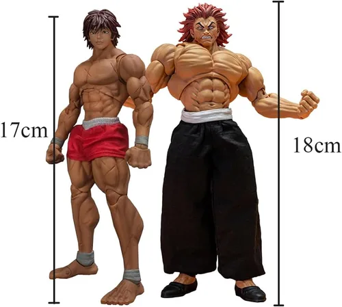 Vista 7 de QAHEART 2 figuras de acción de Hanma Yujiro, figura de anime, modelo de estatua de Yujiro, articulaciones, figuras de manga de dibujos animados
