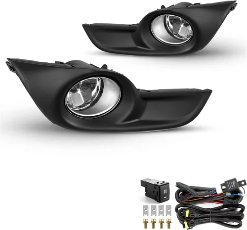 Vista 2 de Kit de repuesto de luces antiniebla para Nissan Altima Sedan 2013 2014 2015, montaje de luces antiniebla con lente transparente, interruptor