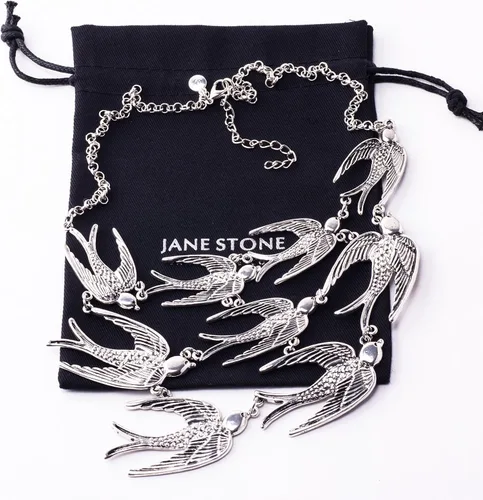 Vista 5 de Jane Stone collar de golondrina estilo antiguo, gargantilla con significado, joyas para mujer