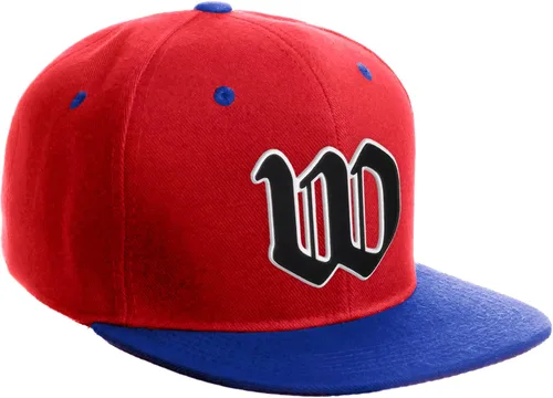 Vista 526 de Daxton Gorra clásica con visera de billete plano con letras del alfabeto inglés antiguo de la A a la Z